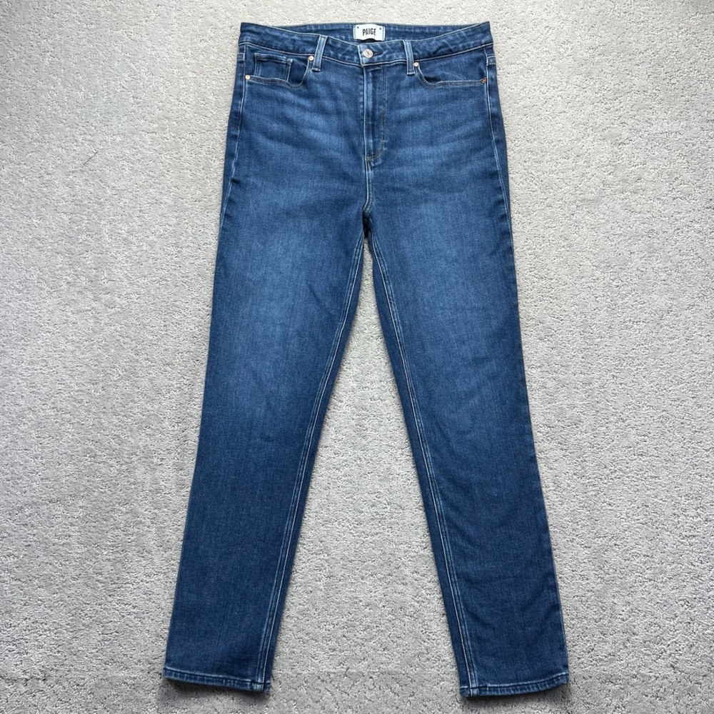 Paige Jeans Womens 32 Blue Dark Wash Gemma High Rise Slim Sketchbook Stretch